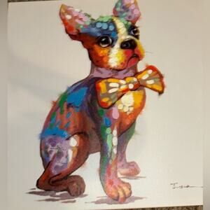 Hobby lobby terror/french bulldog Colorful Dog Canvas Art